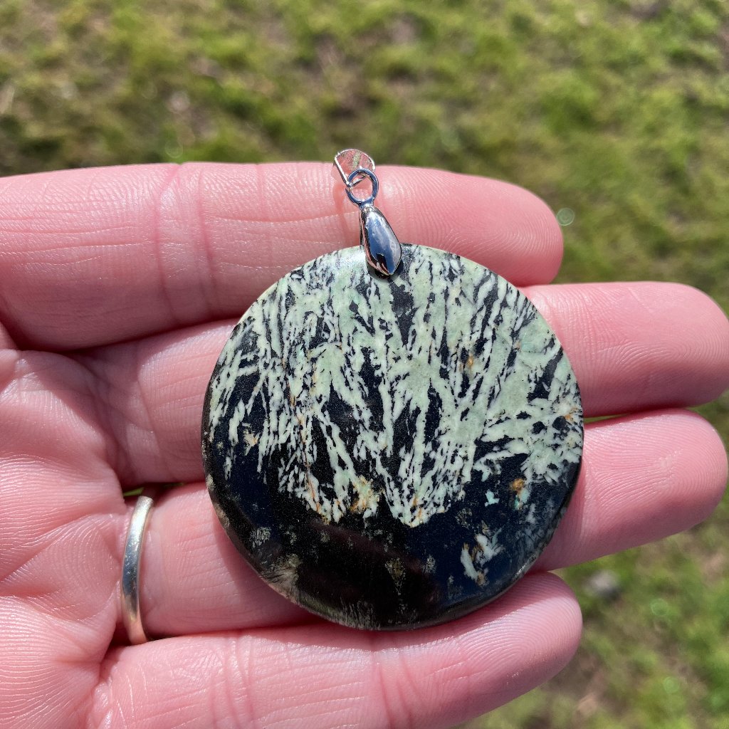 Chinese Writing Stone Pendant Stone Crystal Jewelry